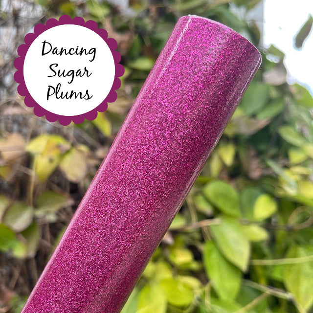 Mirror Dancing Sugar Plums Faux Leather Embroidery Vinyl