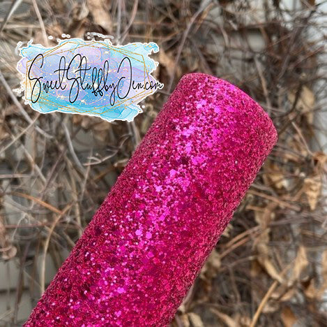 Raspberry Solid Chunky Faux