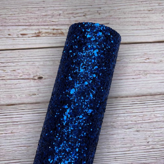 Royal Blue Solid Chunky Faux