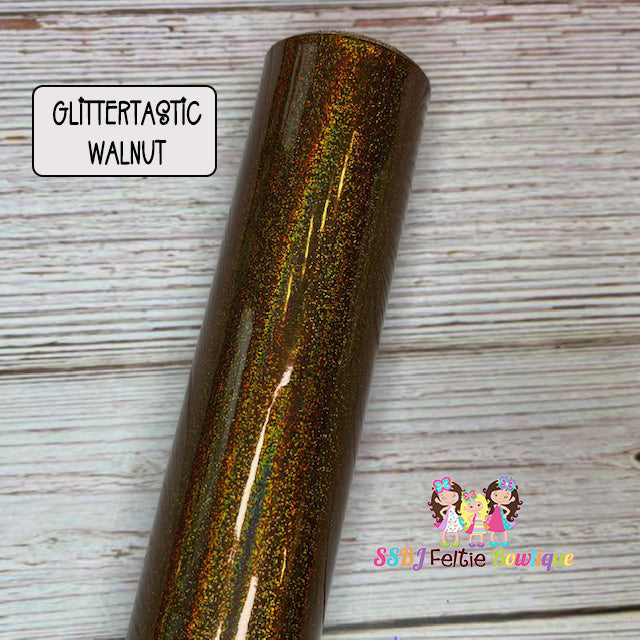 Glittertastic Walnut/Chestnut Faux Leather