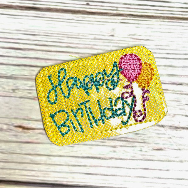 Happy Birthday Banner Embroidery File