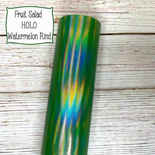 HOLO Fruit Salad Faux Leather Embroidery Vinyl