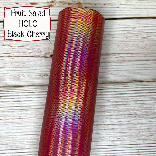 HOLO Fruit Salad Faux Leather Embroidery Vinyl