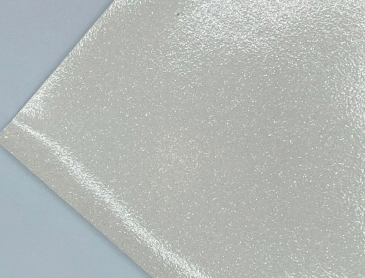 Mirror Fairy Dust White Iridescent Embroidery Vinyl