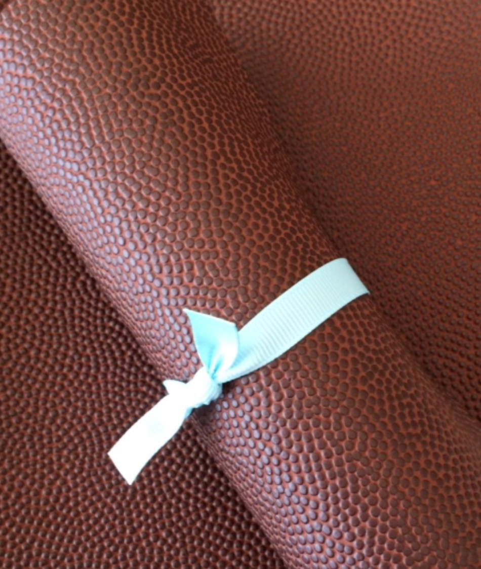 Football Faux Leather Embroidery Vinyl