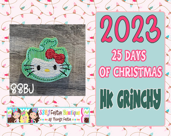 HK Grinchy 25 Days of Christmas 2023 Embroidery File