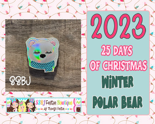 Winter Polar Bear 25 Days of Christmas 2023 Embroidery File