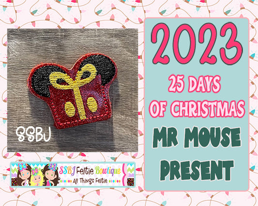 Mr Mouse Present 25 Days of Christmas 2023 Embroidery File