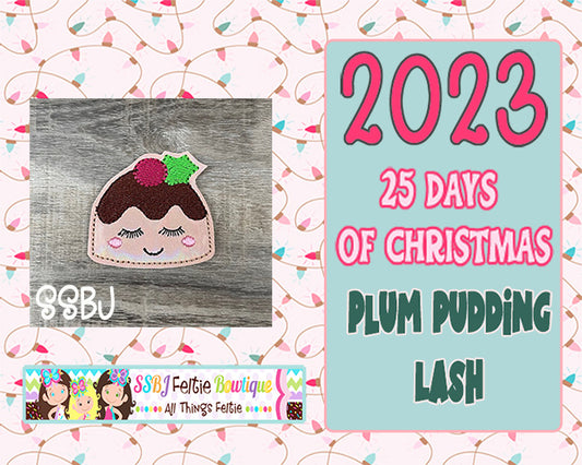 Plum Pudding Lash 25 Days of Christmas 2023 Embroidery File