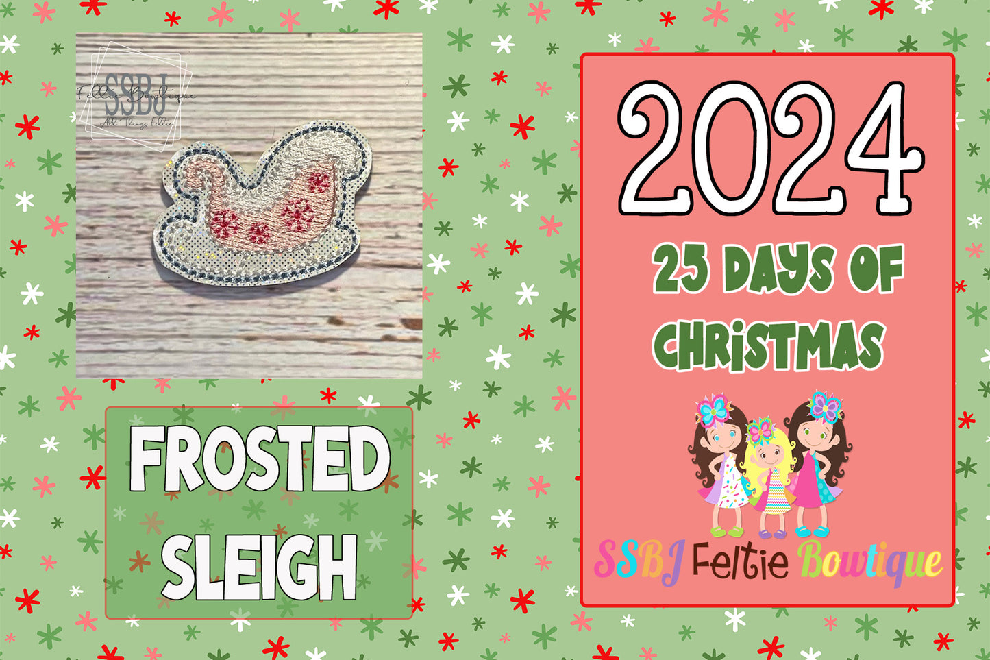 Frosted Sleigh Embroidery File