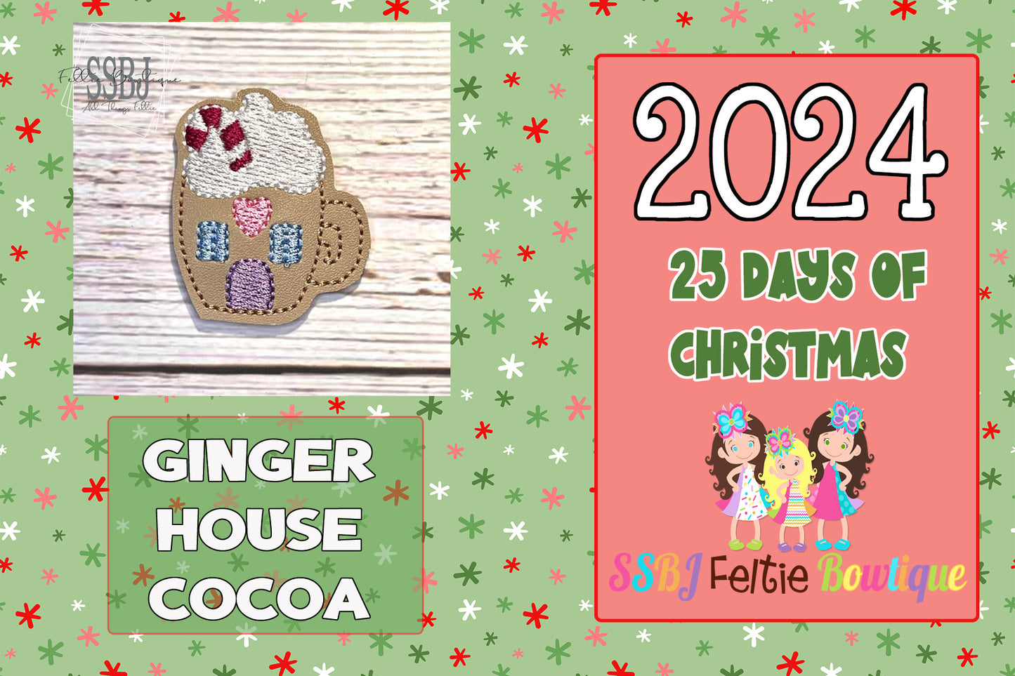 Ginger House Cocoa Embroidery File