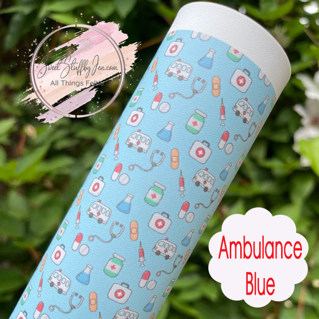 Nurse Ambulance Blue Custom Print