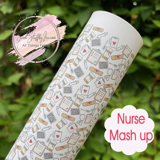 Medical Nurse Mash Up Custom Print