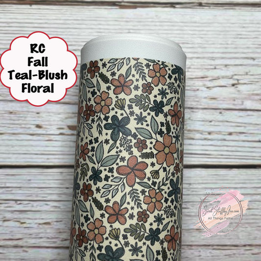 RC Fall Teal & Blush Pink Floral Custom Print