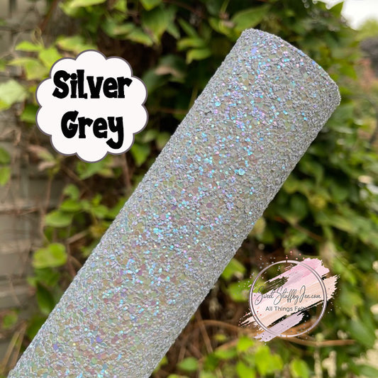 Silver Grey Pencil Grey Chunky Faux