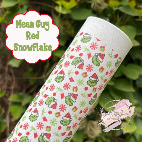 Mean Guy Red Snowflake Custom Print