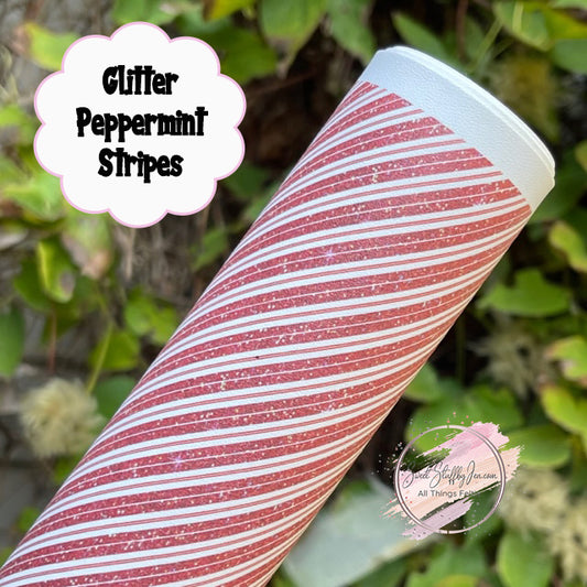 Glitter Peppermint Stripes Custom Print