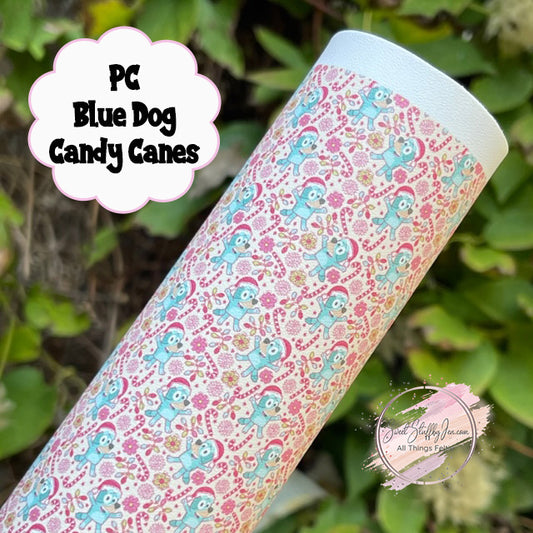 Blue Dog Candy Canes Custom Print