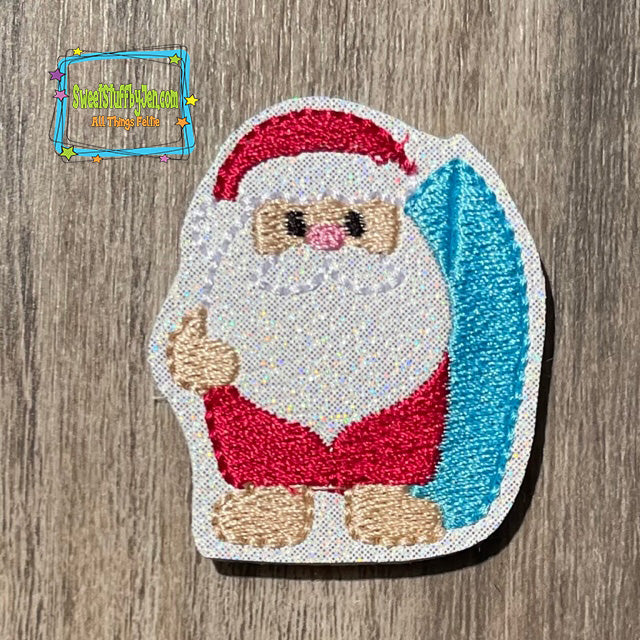 Surf Santa Embroidery File