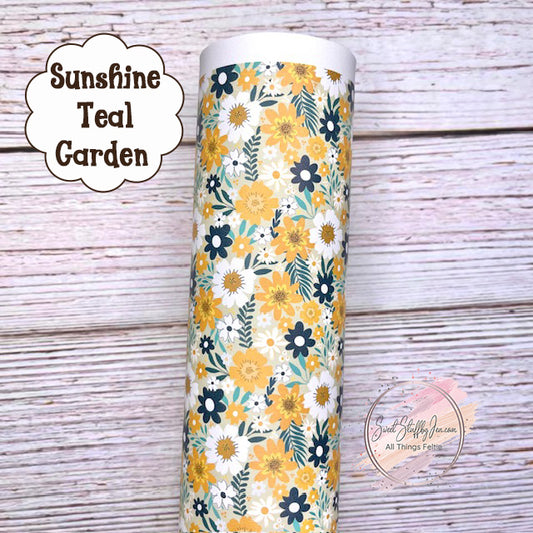 Sunshine Teal Garden Custom Print