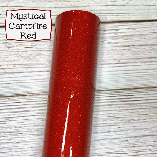 Mystical Campfire Red Embroidery Vinyl