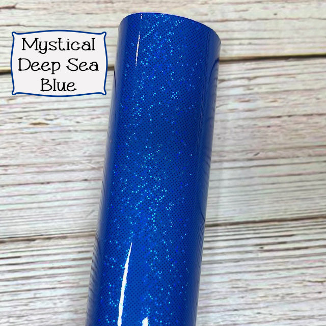 Mystical Deep Sea Blue Embroidery Vinyl