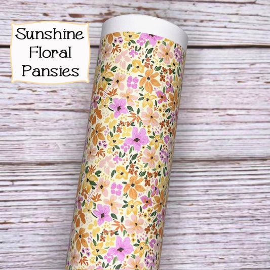 Sunshine Floral Pansies Custom Print