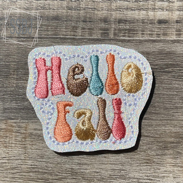 Groovy Hello Fall Embroidery File