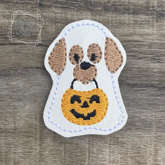 Trick or Treat Golden Ghost Embroidery File