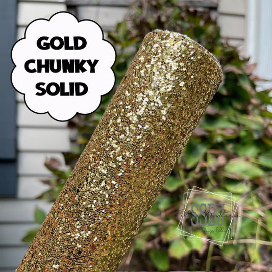 Gold Solid Chunky Faux