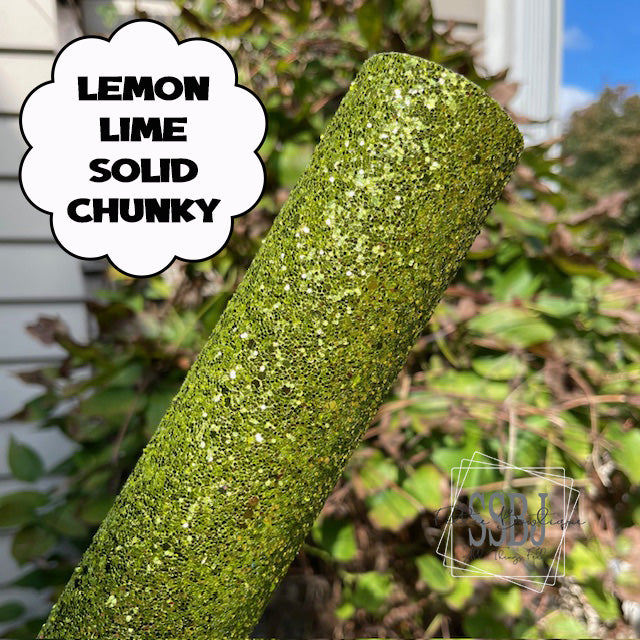 Lemon Lime Solid Chunky Faux