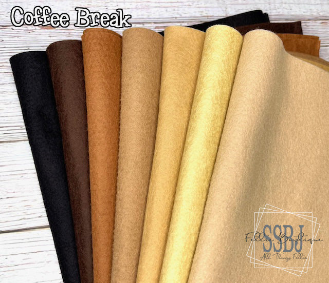 Coffee Break Wool Felt Bundle