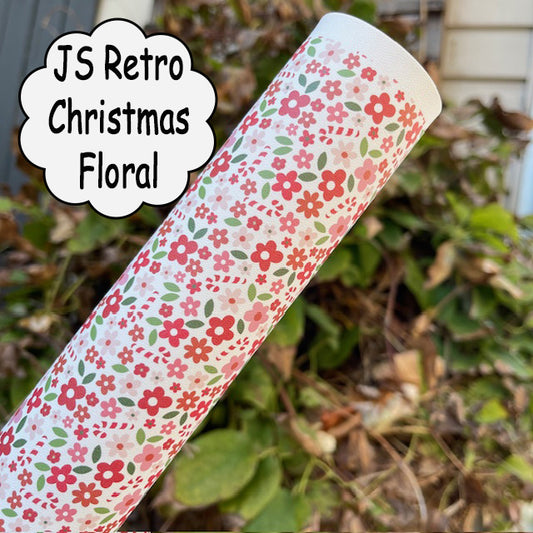 JS Retro Christmas Floral Custom Print