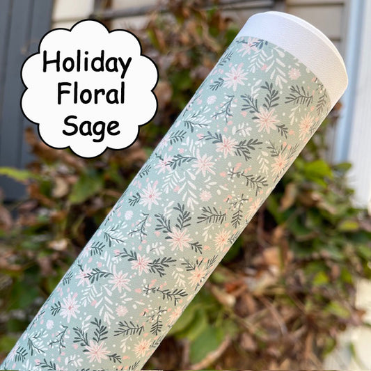 Holiday Floral Sage Custom Print