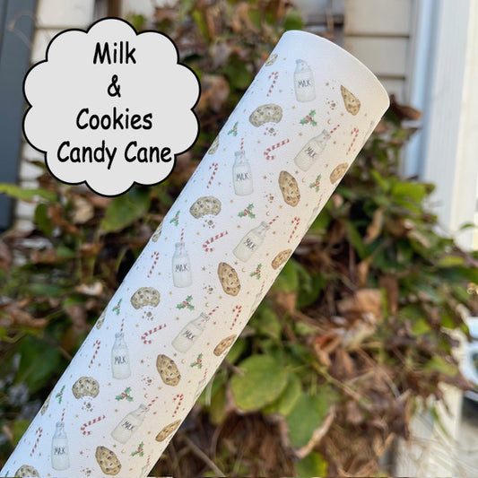 Milk and Cookies Candy Cane Custom Print