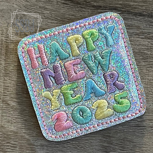 Happy New Year Banner Embroidery File