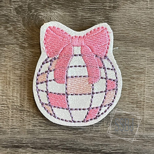 Disco Ball Bow Embroidery File