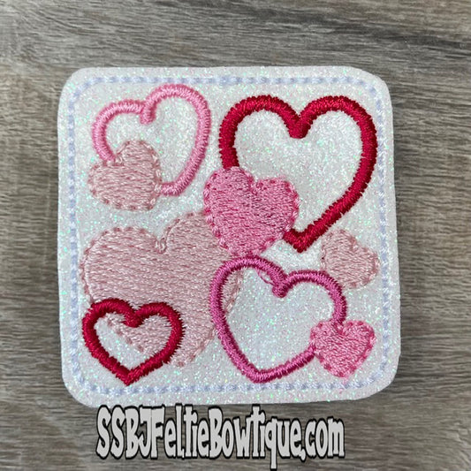 Floating Hearts Embroidery File