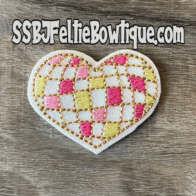 Disco Heart Embroidery File