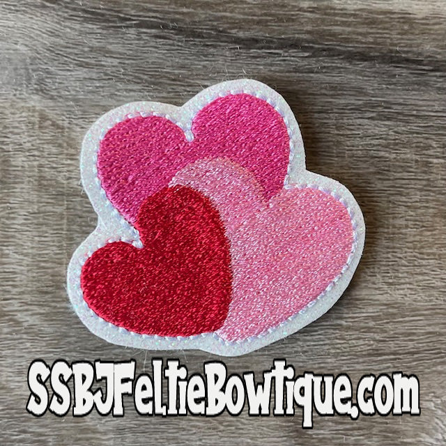 Layered Hearts Embroidery File