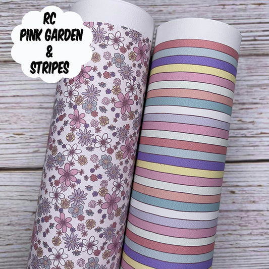 RC Pink Garden & Stripes Custom Print