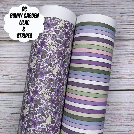 RC Bunny Garden Lilac & Stripes Custom Print