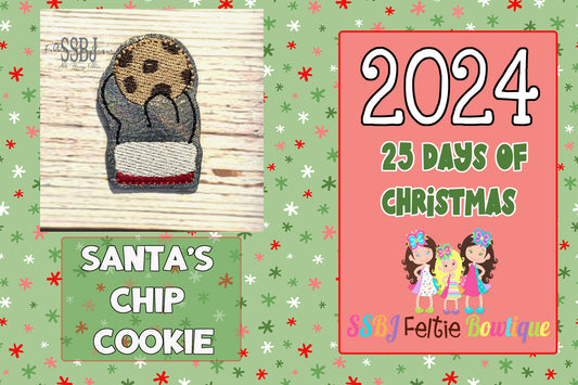 Santa's Chip Cookie 25 Days of Christmas 2024 Embroidery File