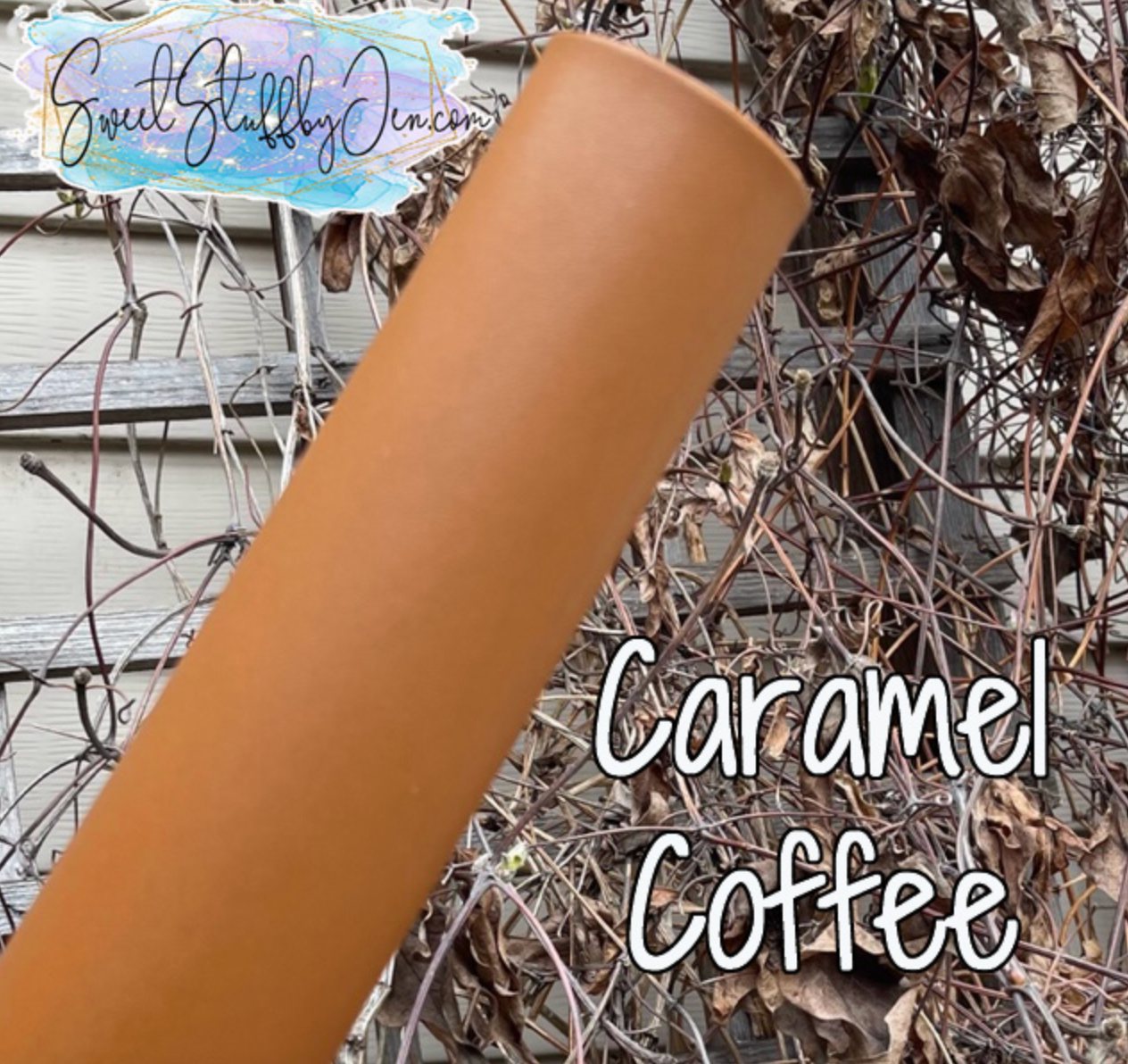 Caramel Coffee Marine Faux Leather