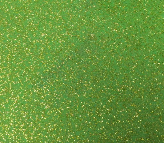 Glossy Patent Glitter Sparkle LIME GREEN GOLD Embroidery Vinyl