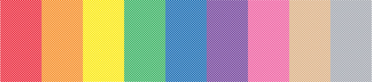 Tinted Checkered Variety Rainbow BASICS Custom Print