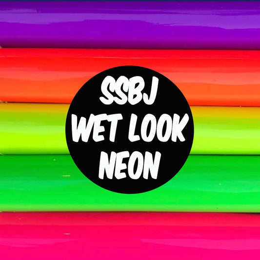 Wet Look Patent NEON Glossy Faux Leather